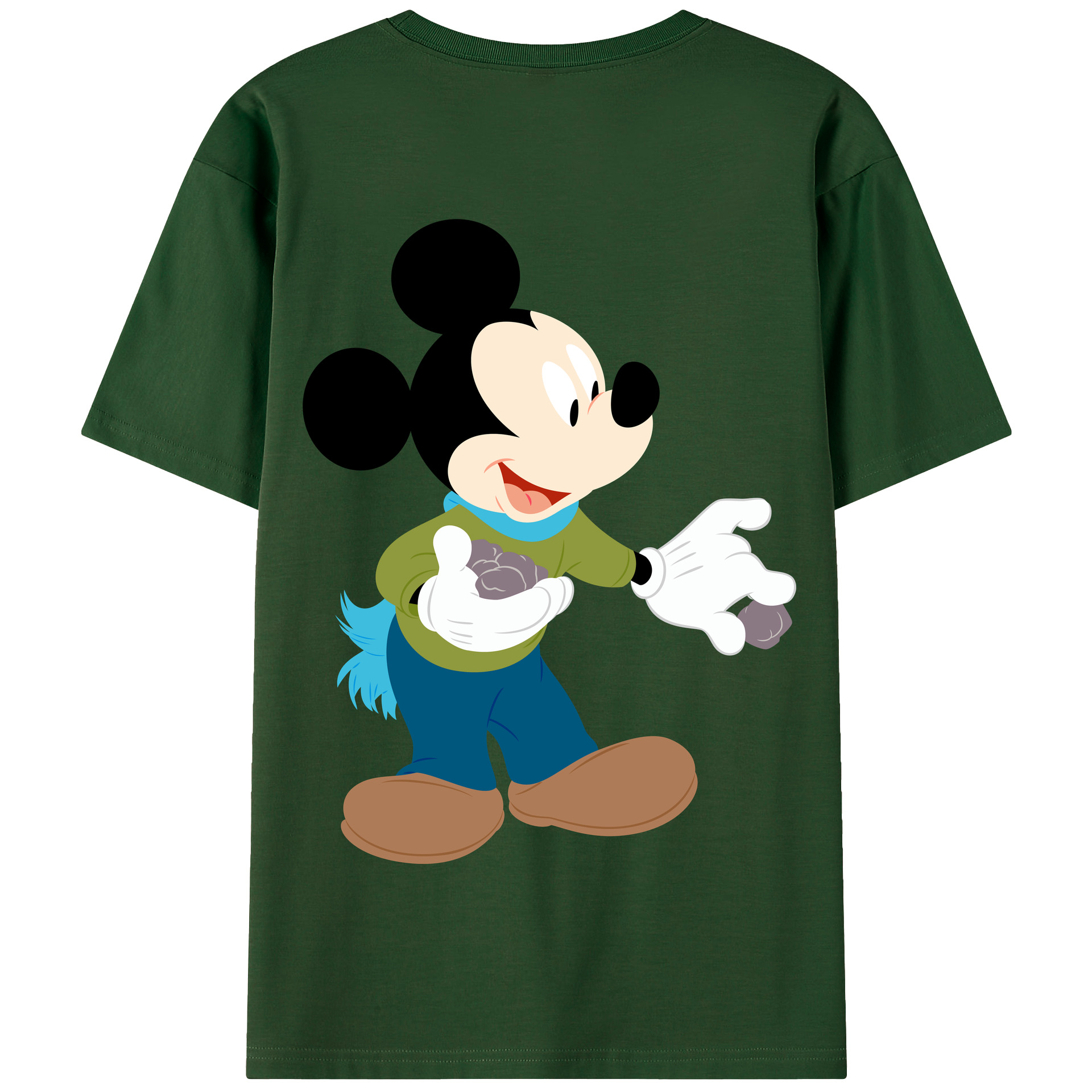 （画像用） ミッキーマウス Mickey Mouse 綿100％半袖Tシャツ（背面プリント）